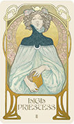 The High Priestess Tarot card in Ethereal Visions Tarot deck