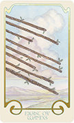Eight of Wands Tarot card in Ethereal Visions deck