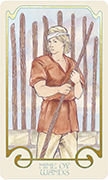 Nine of Wands Tarot card in Ethereal Visions Tarot deck
