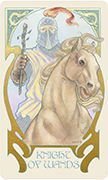 Knight of Wands Tarot card in Ethereal Visions Tarot deck