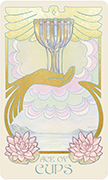 Ace of Cups Tarot card in Ethereal Visions deck
