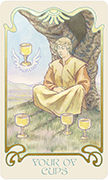 Four of Cups Tarot card in Ethereal Visions deck