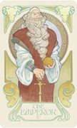 The Emperor Tarot card in Ethereal Visions Tarot deck