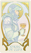 Knight of Cups Tarot card in Ethereal Visions deck