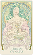 Queen of Cups Tarot card in Ethereal Visions Tarot deck