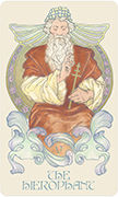The Hierophant Tarot card in Ethereal Visions Tarot deck