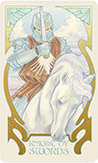 Knight of Swords Tarot card in Ethereal Visions deck
