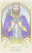 King of Swords Tarot card in Ethereal Visions deck