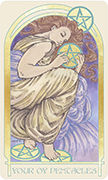 Four of Pentacles Tarot card in Ethereal Visions deck