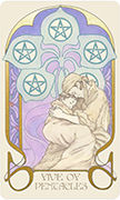 Five of Pentacles Tarot card in Ethereal Visions deck
