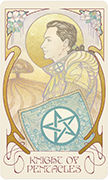 Knight of Pentacles Tarot card in Ethereal Visions Tarot deck