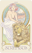 Strength Tarot card in Ethereal Visions deck