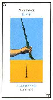 Ace of Wands Tarot card in Etteilla Tarot deck