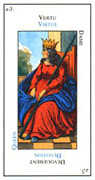 Queen of Wands Tarot card in Etteilla Tarot deck