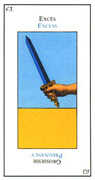 Ace of Swords Tarot card in Etteilla deck