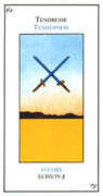Two of Swords Tarot card in Etteilla deck
