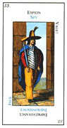 Valet of Swords Tarot card in Etteilla Tarot deck