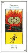Two of Coins Tarot card in Etteilla deck
