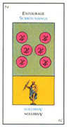 Six of Coins Tarot card in Etteilla deck