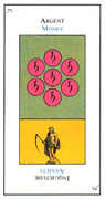 Seven of Coins Tarot card in Etteilla deck