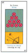 Ten of Coins Tarot card in Etteilla deck