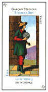 Valet of Coins Tarot card in Etteilla deck