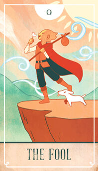 The Fool Tarot card in The Fablemaker's Animated Tarot Tarot deck