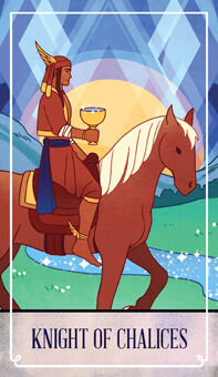 Knight of Chalices Tarot card in The Fablemaker's Animated Tarot Tarot deck