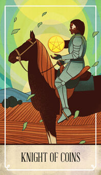 Knight of Coins Tarot card in The Fablemaker's Animated Tarot Tarot deck