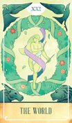 The World Tarot card in The Fablemaker's Animated Tarot deck