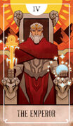The Emperor Tarot card in The Fablemaker's Animated Tarot Tarot deck