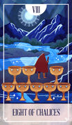 Eight of Chalices Tarot card in The Fablemaker's Animated Tarot Tarot deck