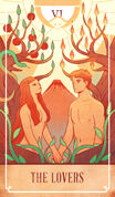 The Lovers Tarot card in The Fablemaker's Animated Tarot deck