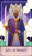 King of Swords Tarot card in The Fablemaker's Animated Tarot Tarot deck