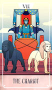 The Chariot Tarot card in The Fablemaker's Animated Tarot deck
