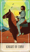 Knight of Coins Tarot card in The Fablemaker's Animated Tarot deck