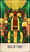 King of Coins Tarot card in The Fablemaker's Animated Tarot deck