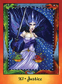 Justice Tarot card in Faerie Tarot Tarot deck