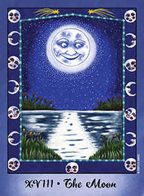 The Moon Tarot card in Faerie Tarot Tarot deck