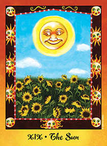 The Sun Tarot card in Faerie Tarot Tarot deck
