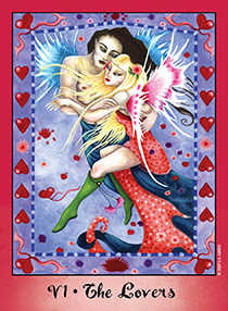 The Lovers Tarot card in Faerie Tarot Tarot deck