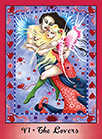 The Lovers Tarot card in Faerie Tarot deck
