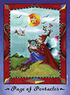 Page of Coins Tarot card in Faerie Tarot deck
