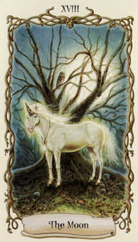 The Moon Tarot card in Fantastical Creatures Tarot deck