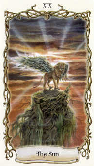 The Sun Tarot card in Fantastical Creatures Tarot deck