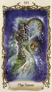 The Tower Tarot card in Fantastical Creatures deck