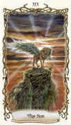 The Sun Tarot card in Fantastical Creatures deck
