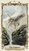 The Emperor Tarot card in Fantastical Creatures deck