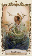 Six of Cups Tarot card in Fantastical Creatures deck