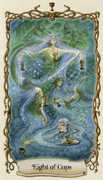 Eight of Cups Tarot card in Fantastical Creatures deck
